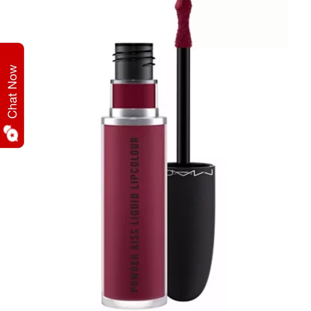 Mac powder kiss lip color in burning love